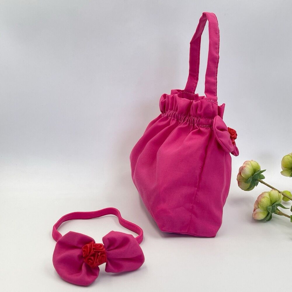 Girls Accessories Pink Purse Bag & Headband Set With Bow - Picture 4 of 15